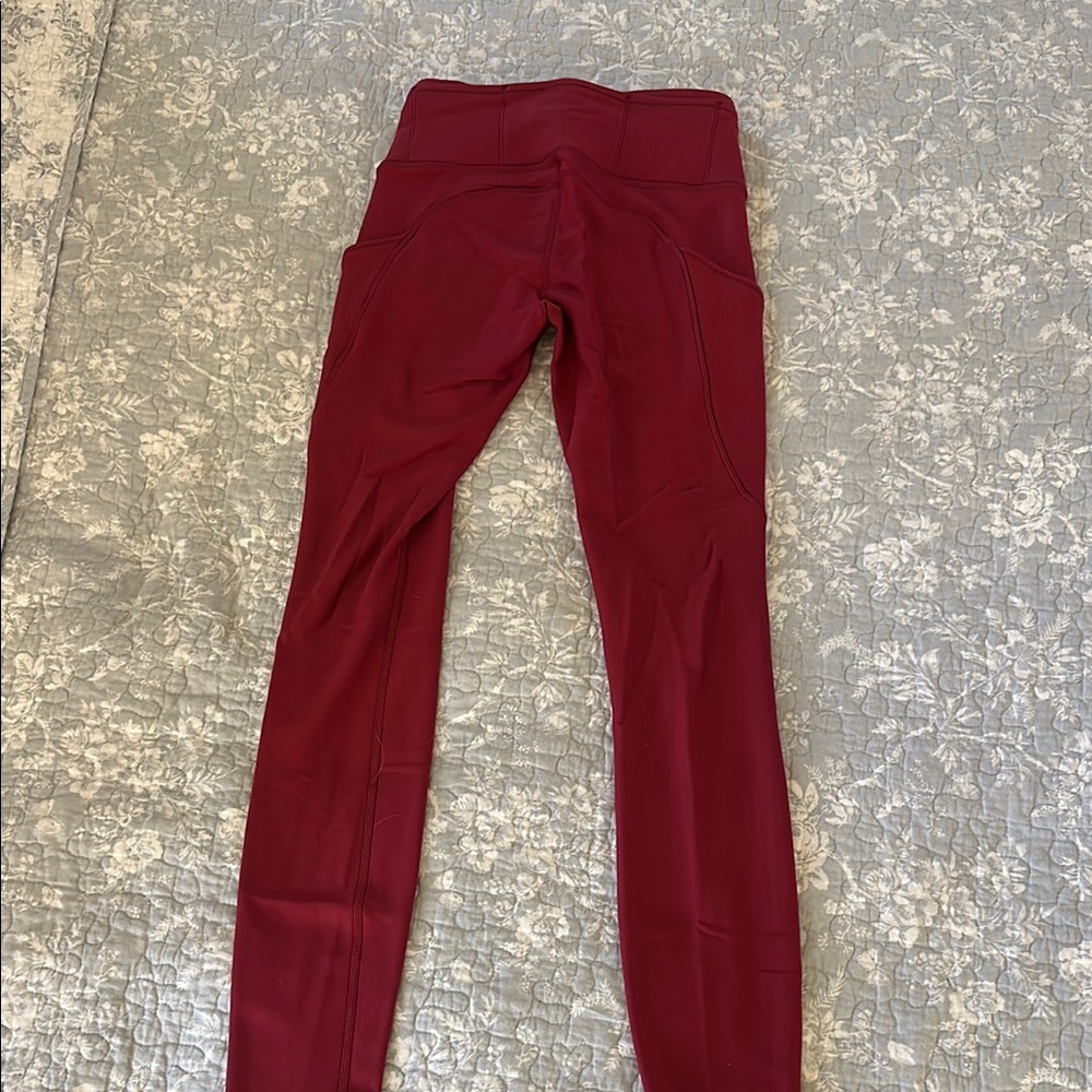 Lululemon Athletica Burgundy Leggings for Active Comfort